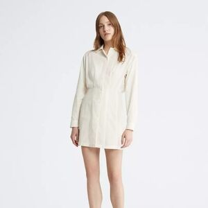 Button-Down Seersucker Shirt Dress